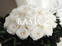 フランジュールのプリザーブドフラワー BASICシリーズ。